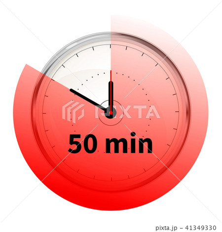 Realistic clock face with fifty minutes timer 41349330