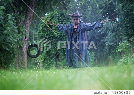 Scary scarecrow in a hat Scary scarecrow in a hat 41350389