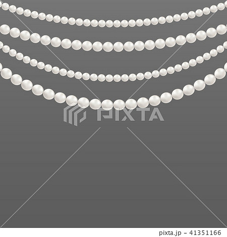 Creative vector illustration of pearl glamour beads. Art design borders necklace patterns. Abstract Creative vector illustration of pearl glamour beads. Art design borders necklace patterns. Abstract 41351166