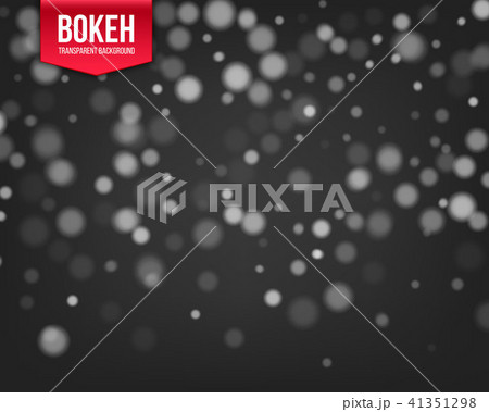 Creative vector illustration of circular shining bokeh isolated on transparent background. Art 41351298