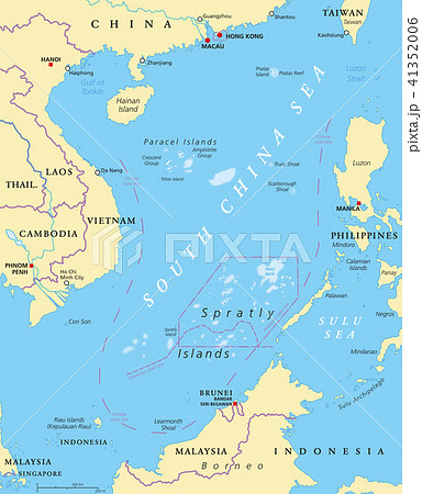 South China Sea Islands, political map South China Sea Islands, political map 41352006