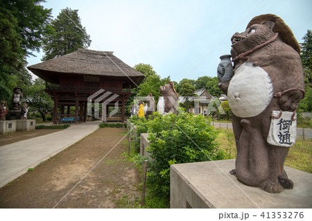 茂林寺　山門　たぬき　　群馬県館林市 41353276