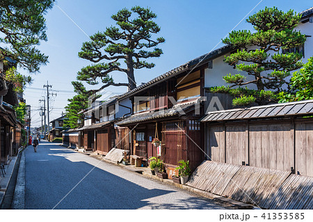 古い町並みが残る近江八幡新町通り 滋賀県の写真素材