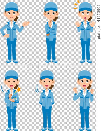 Work wear women's set of six poses _ 2 41353902