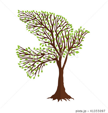 Dove bird shape in tree branches for nature help 41355097
