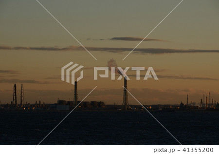 千葉港夕暮れ 千葉港 京葉工業地域 千葉港夕暮れ 千葉港 京葉工業地域 41355200