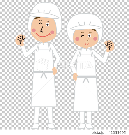 Girls pose for sex workers or food factory men and women 41355695