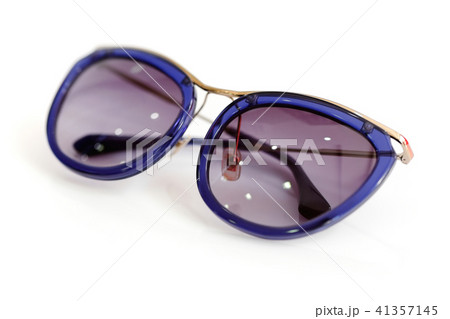 Stylish women's sunglasses on white background 41357145