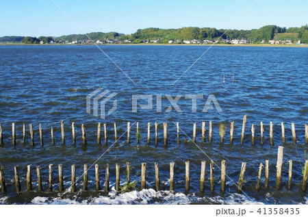 湖と杭 41358435