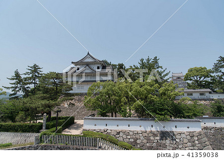 福山城 天守閣と伏見櫓 城跡 城壁 石垣 41359038