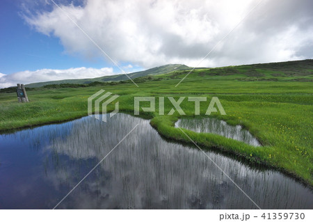 月山弥陀ヶ原 山形県 の写真素材