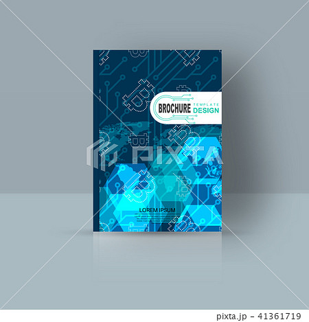 Magazine cover with abstract figures 41361719