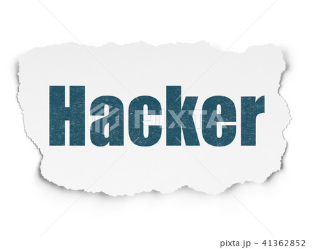 Privacy concept: Hacker on Torn Paper background Privacy concept: Hacker on Torn Paper background 41362852
