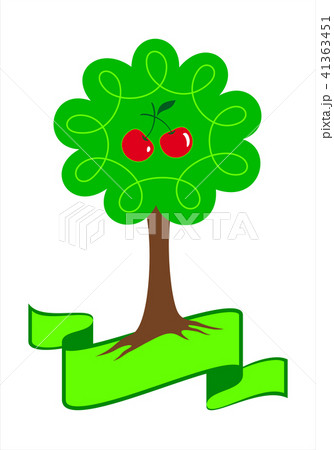 Stylized cherry tree logo. Stylized cherry tree logo. 41363451