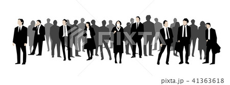 Crowd of business people vector art 41363618