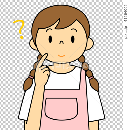 女性　エプロン　保母さん　主婦　料理　カフェ店員　お花屋さん　バリエーション　疑問　考える 41364003