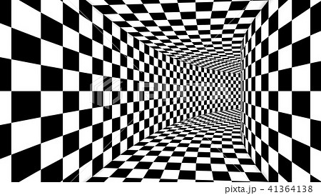 Optical Square Black And White Illusionのイラスト素材