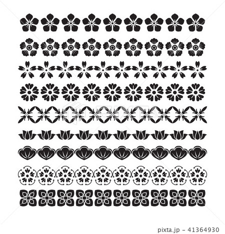 flower pattern brush, vector set flower pattern brush, vector set 41364930