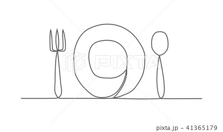 Food One line drawing 41365179