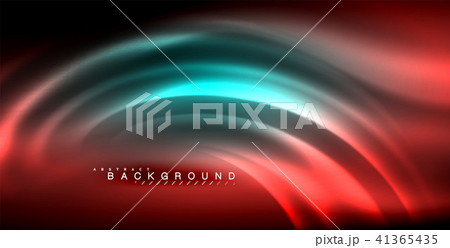 Neon glowing wave, magic energy and light motion background 41365435