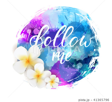 Follow me handwritten text on grunge background 41365796