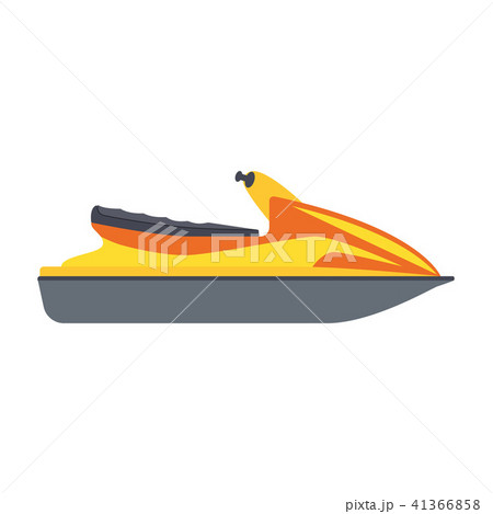 Jet Ski Isolated On White Background のイラスト素材