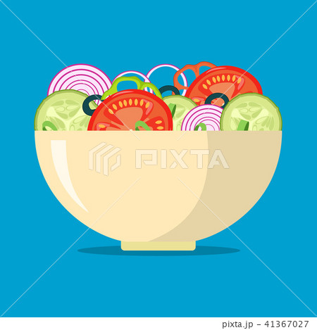 Set of vegetables for salad. Set of vegetables for salad. 41367027