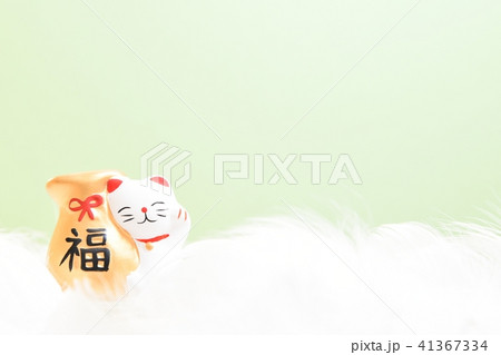 背景素材　招き猫 41367334
