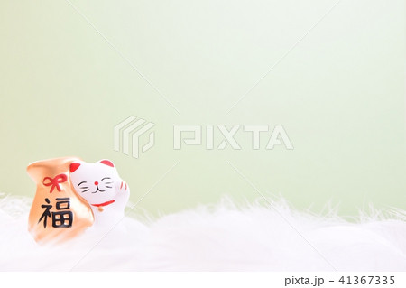 背景素材　招き猫 41367335