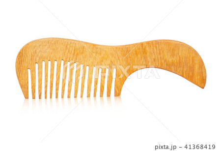 Wooden comb isolated. 41368419