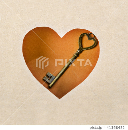 Vintage key on heart Vintage key on heart 41368422