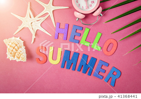 Hello summer wood text. Hello summer wood text. 41368441