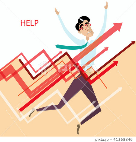 Tired businessman with graphs 41368846