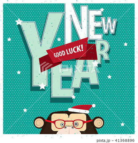 Good Luck New Year with monkey 41368896