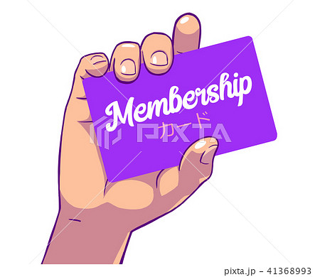 Female hand holding membership card vector Female hand holding membership card vector 41368993