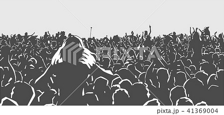 Large crowd of people at live event vector 41369004