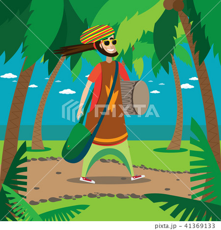 Rasta man walking 41369133