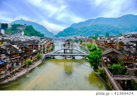 Old houses in Fenghuang county in Hunan Old houses in Fenghuang county in Hunan 41369424