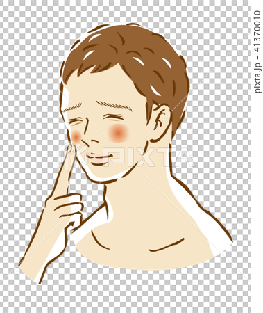 男性　肌トラブル　赤み　美容 41370010
