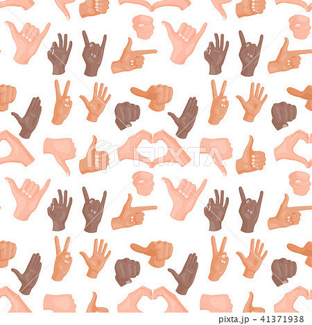 Hands deaf-mute seamless pattern background gestures human arm people communication message vector Hands deaf-mute seamless pattern background gestures human arm people communication message vector 41371938