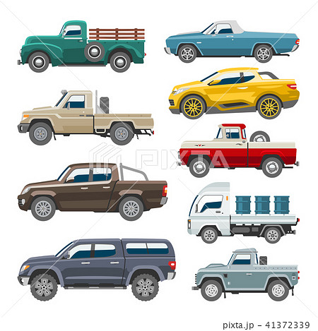 Pickup car vector auto delivery transport pick up offroad automobile vehicle or truck and mockup 41372339