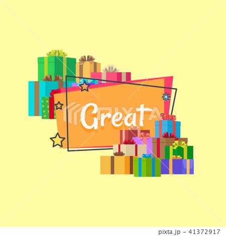 Great Sale Inscription Surrounded by Presents 41372917