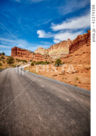 Scenic road in the Capitol Reef National Park, USA 41374398