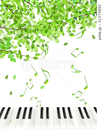 音楽 五線譜 コンサート 新緑 ピアノ 演奏 譜面 楽譜 ト音記号の