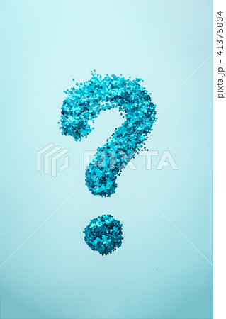 Question mark with glitter 41375004