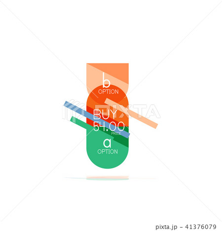 Minimal flat clean abstract option step infographic design element, geometric shapes - round squares Minimal flat clean abstract option step infographic design element, geometric shapes - round squares 41376079