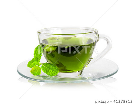 Chrysanthemum tea in a glass isolated on white  41378312