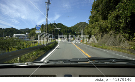案内板 田舎の風景 車載カメラ 案内板 田舎の風景 車載カメラ 41379146