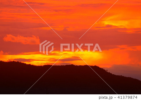 sky red in sunset and cloud colorful evening  41379874