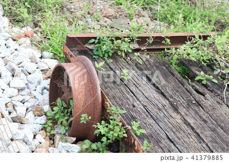 ancient car maintenance railway on working 41379885